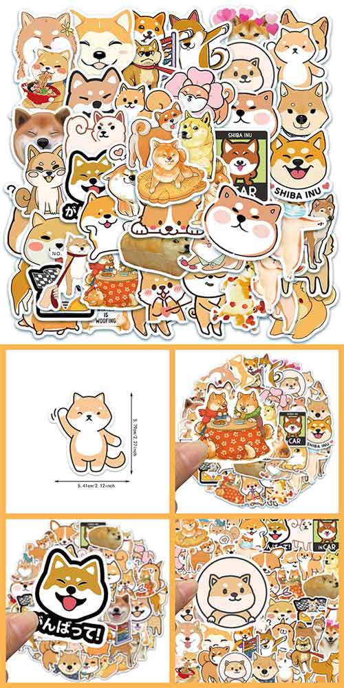 柴犬 ステッカー 4