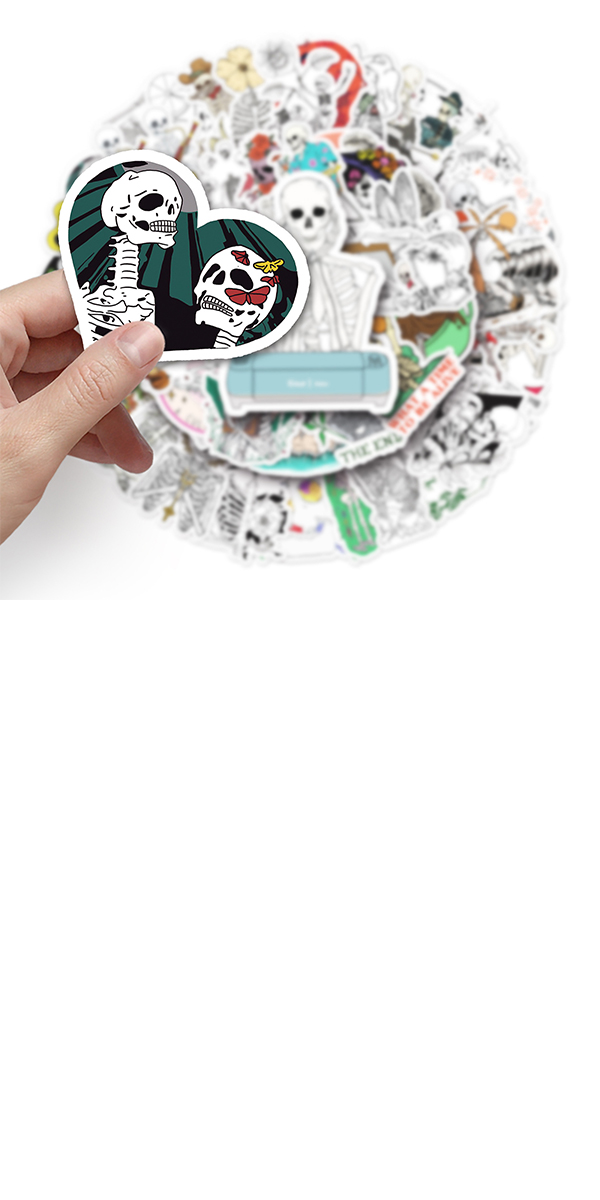 ガイコツ ステッカー 6