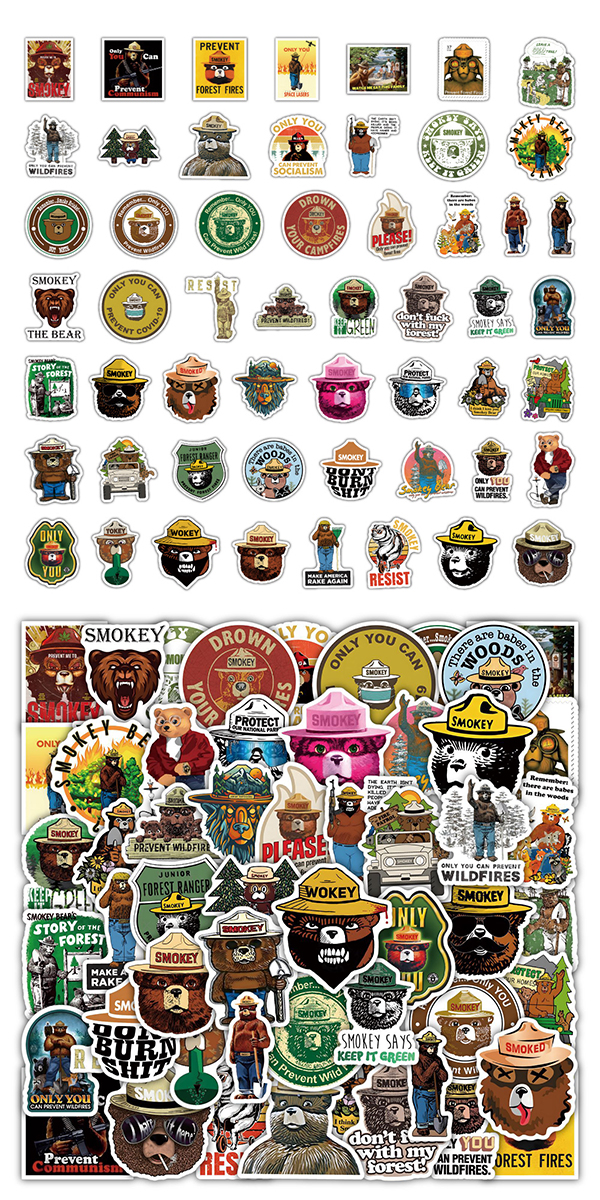  スモーキーベアステッカー2