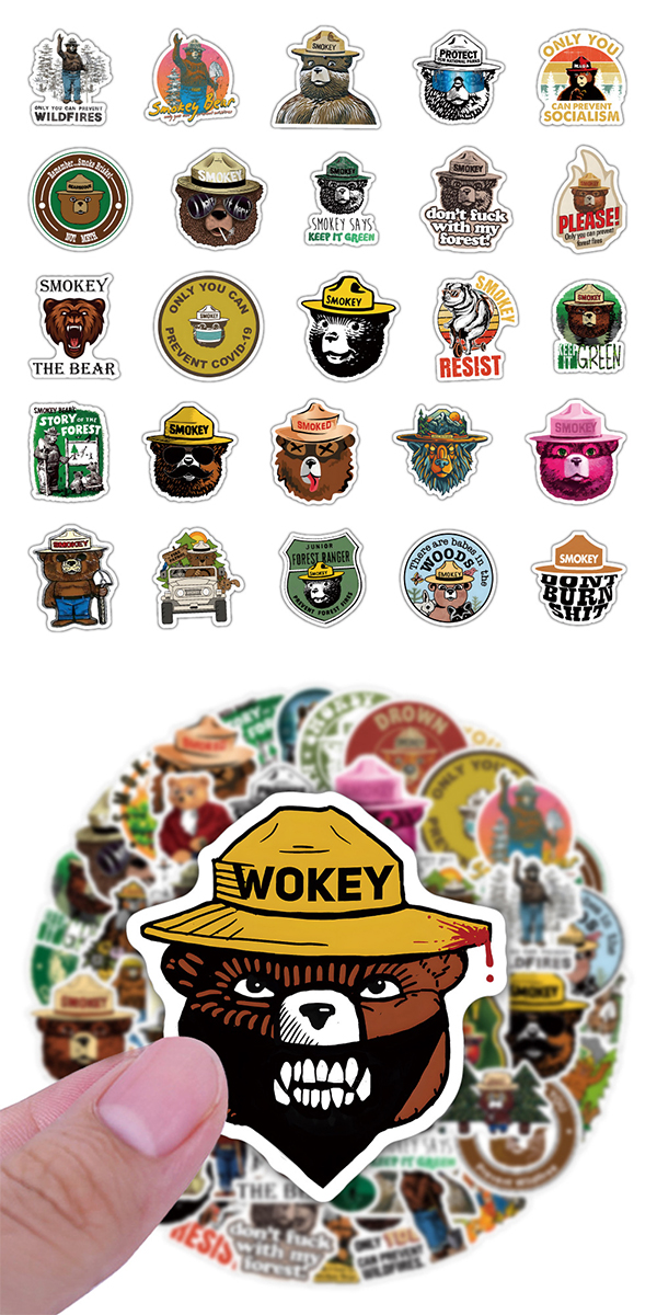  スモーキーベアステッカー3