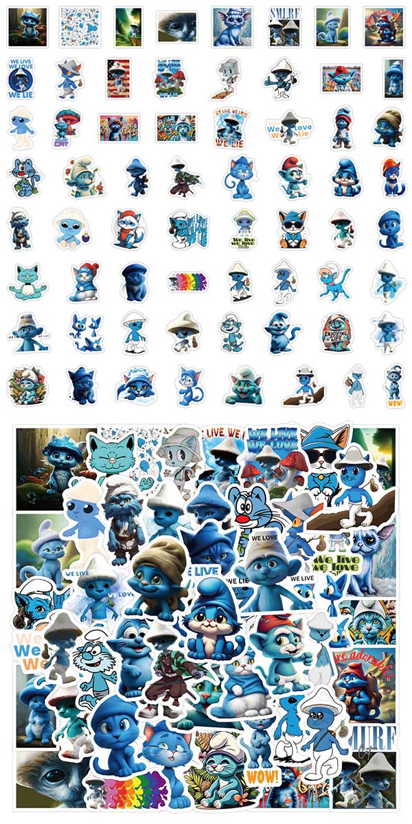  スマーフキャットステッカー2