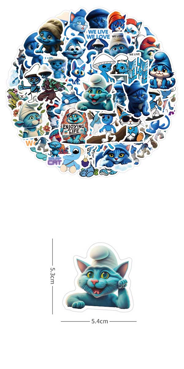  スマーフキャットステッカー4