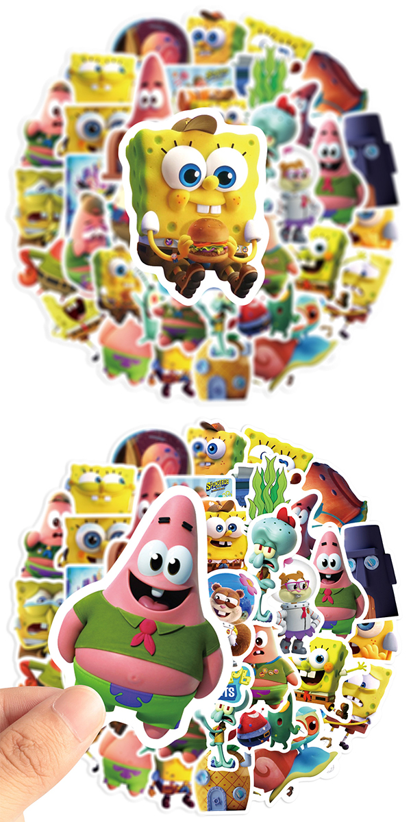  スポンジボブ3D ステッカー3