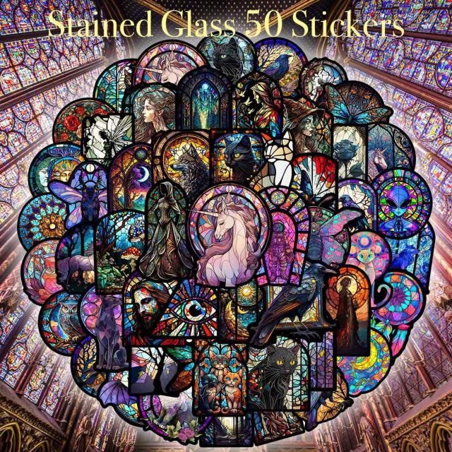 ステンドグラス ステッカー1