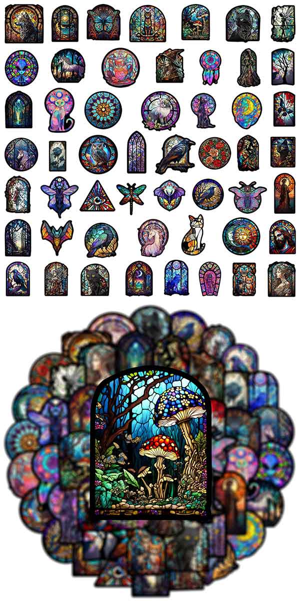 ステンドグラス ステッカー2