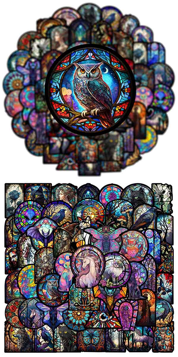 ステンドグラス ステッカー3