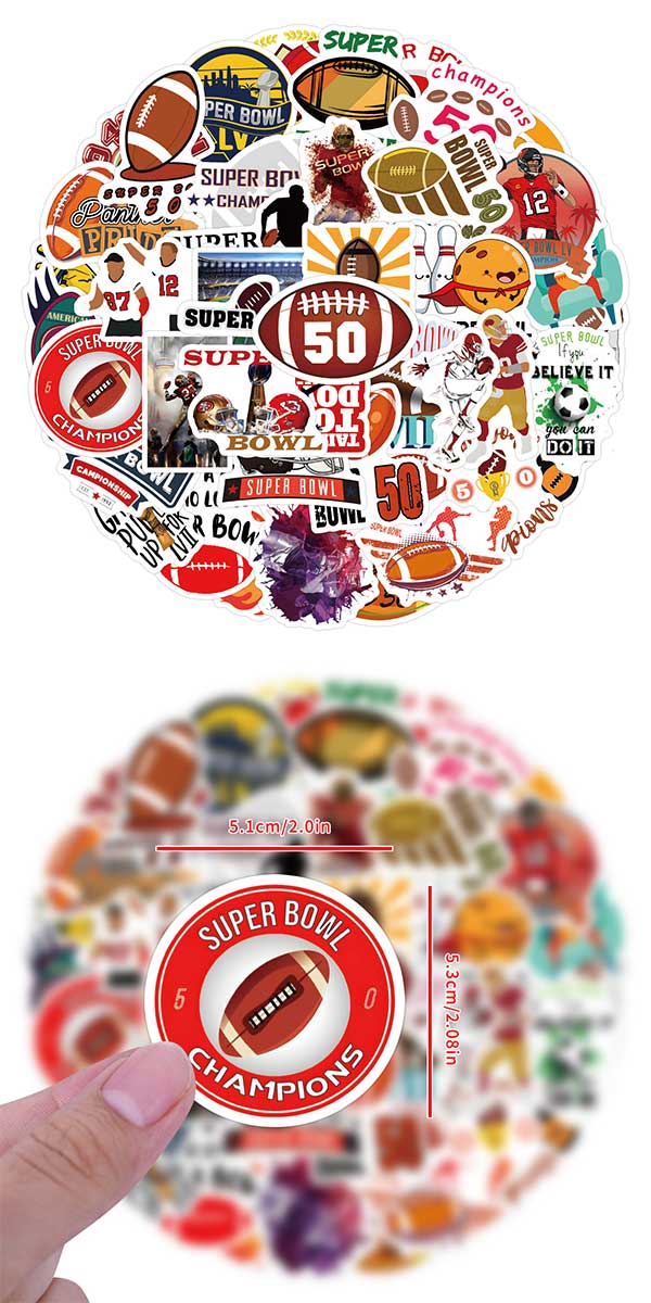 スーパーボウル ステッカー 63枚セット PVC 防水 シール NFL