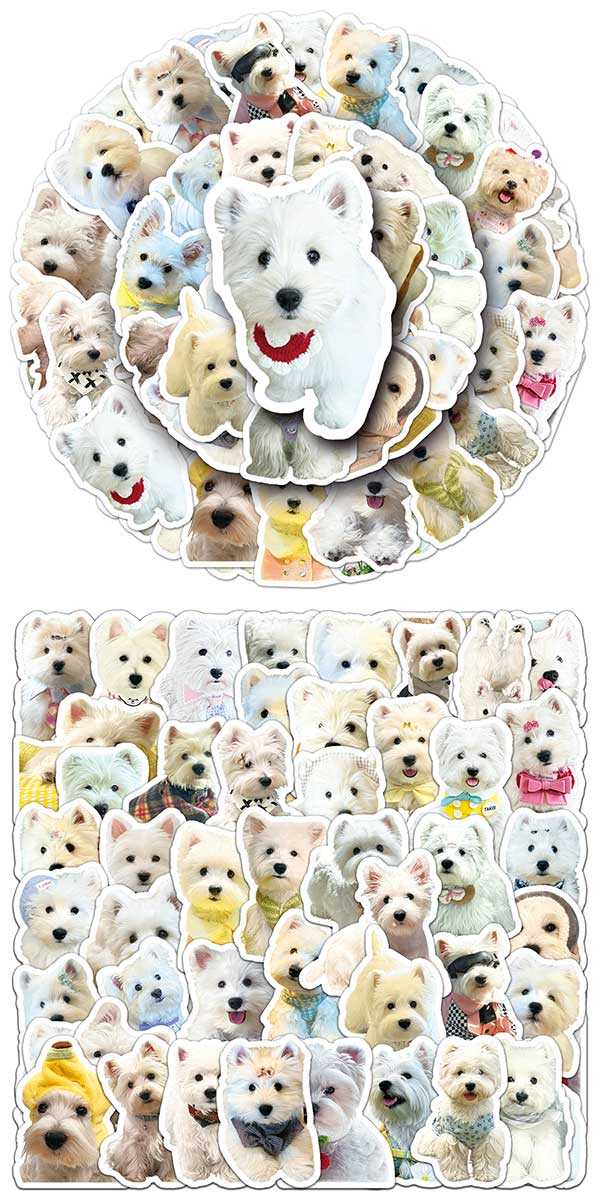 ウエストハイランドホワイトテリア ステッカー3
