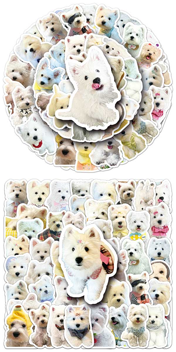 ウエストハイランドホワイトテリア ステッカー4