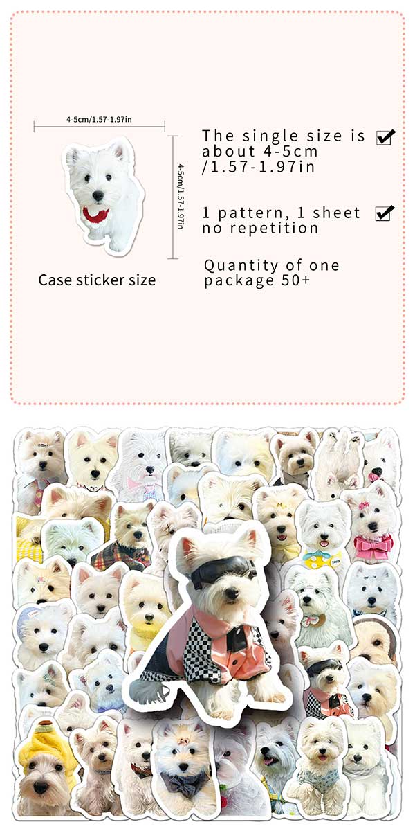 ウエストハイランドホワイトテリア ステッカー6