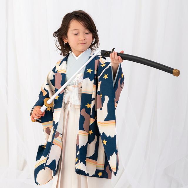麻衣様専用☆［かすみ草］羽織袴3点セット 程遠く ハンドメイドꕤ 