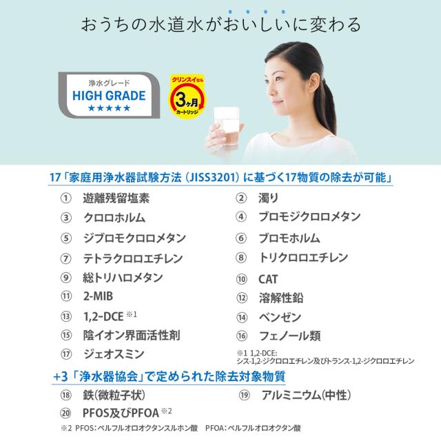 お家の水道水がおいしいに変わる