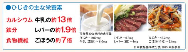 ひじきの主な栄養素