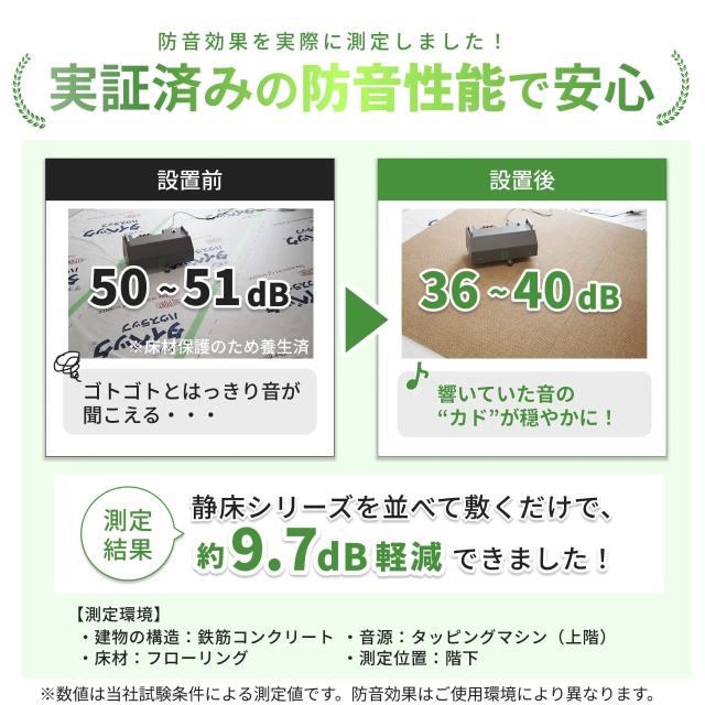 静床プレミアの防音性能で安心