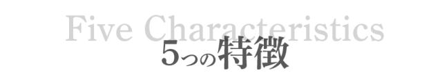 5つの特徴