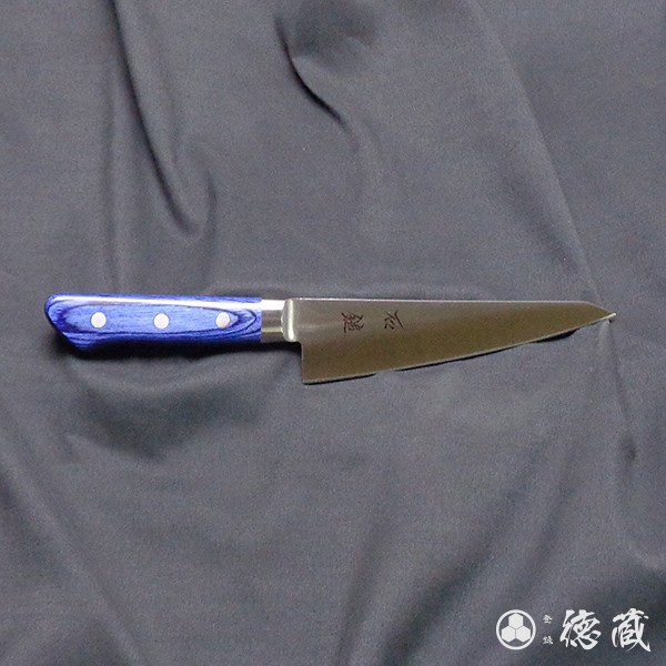 骨スキステンレス包丁 150mm 両刃 AUS8 積層材・青色 日本製 徳蔵刃物・TOKUZO KNIVES・JAPAN・Kitchen Knives・ 包丁