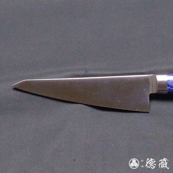 骨スキステンレス包丁 150mm 両刃 AUS8 積層材・青色 日本製 徳蔵刃物・TOKUZO KNIVES・JAPAN・Kitchen Knives・ 包丁