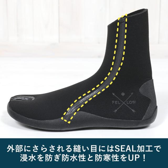 FELLOW サーフブーツ 5mm ユニセックス 23-30cm 忍者ソックス 地下足袋ソックス ニンジャソックス 先割れタイプ 真冬用 スプリット FELLOW サーフブーツ 忍者ソックス 5mm 地下足袋 防寒 先割れタイプ