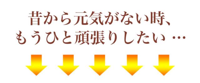 昔から元気がない時、もうひと頑張りしたい
