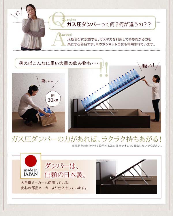 品質保証お得 ベッド セミシングルベッド 送料無料の通販はau PAY マーケット - アスプラ|商品ロットナンバー:326434591 セミシングル 開閉タイプが選べるガス圧式跳ね上げ収納ベッド ユフヅキ お客様組立 定番人気得価