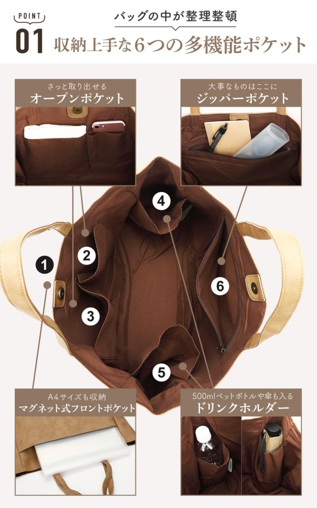 トートバッグ レディース A4