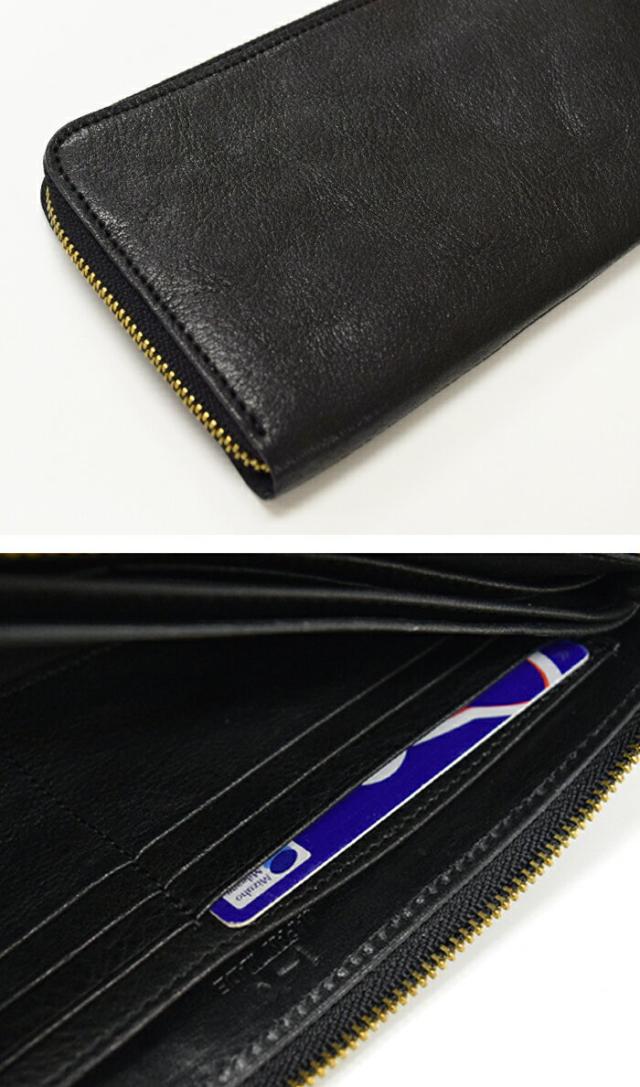 送料無料 栃木レザー製(Wこがし)L字型ウォレットポーチLサイズ【お