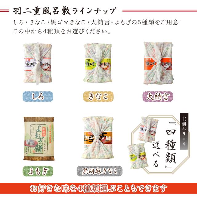 【4つ選べる】 羽二重餅風呂敷 竹セット