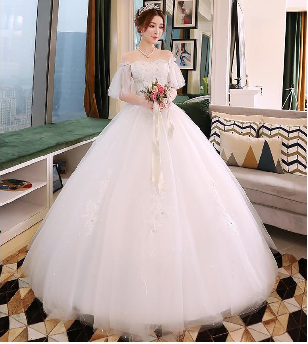 圧倒的高評価 プリンセス ウェディングドレス カラー ワンピース Vネック 結婚式パーディ 花嫁 ドレス 編上げタイプ ホワイトエレガント アシ 数量限定 特売 Karanipoolservices Com