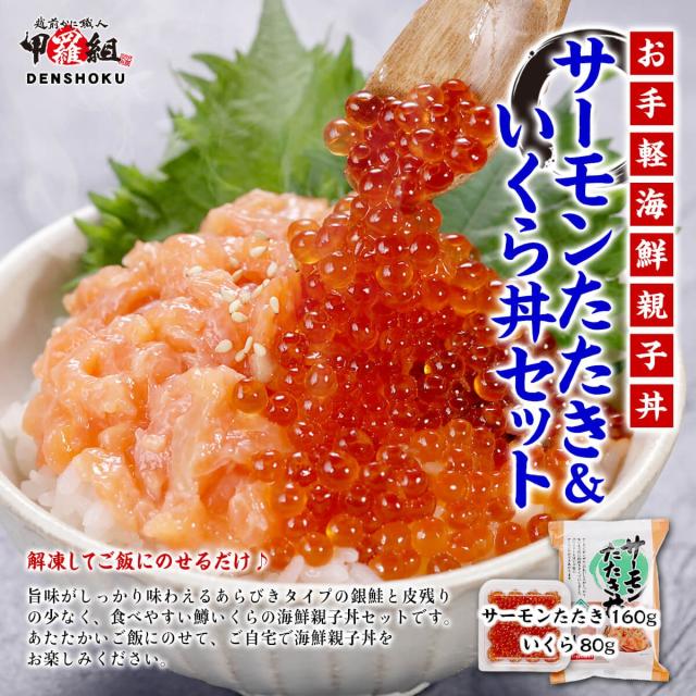 サーモンたたき&いくら丼セット