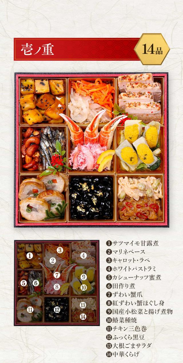 お品書き-壱の重12品