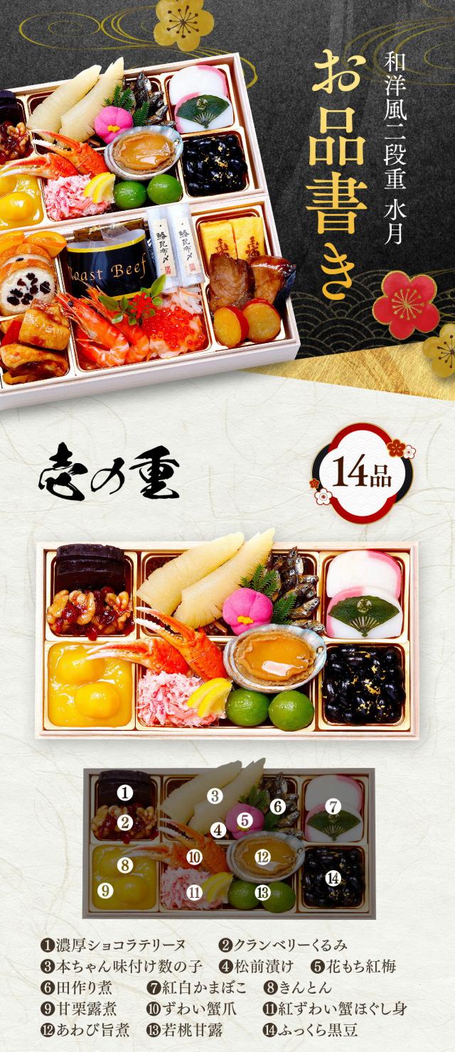 お品書き-壱の重14品