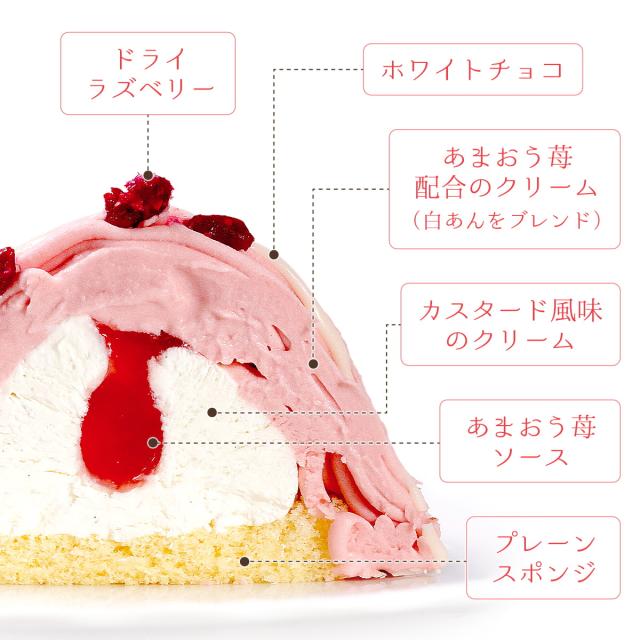 中にはあまおう苺ソース