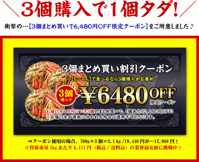 3個クーポン6480円