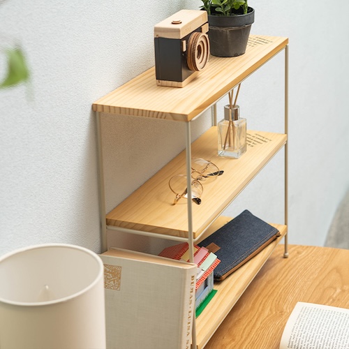 ラック 棚 3段 木製 おしゃれ オープンシェルフ オープンラック 収納ラック 収納 スリム 天然木 収納棚 部屋 トイレ 玄関 小物置き ラック 安い 人気 コンパクト 省スペース カフェ シンプル ナチュラル かわいい 一人暮らし ベージュ アイボリー ブラウン azm 家具