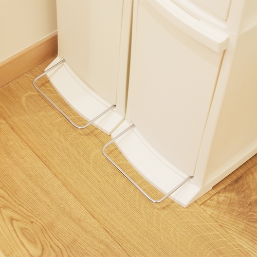 ごみ箱 ゴミ箱 30L 30リットル 日本製 国産 ダストボックス 2段 縦 スリム ペダル付き フットペダル おしゃれ シンプル リビング ダイニング 部屋 トイレ 玄関 キッチン 屋外 屋内 分別 コンパクト 省スペース カフェ ナチュラル かわいい 一人暮らし  ホワイト 白 azm 家具
