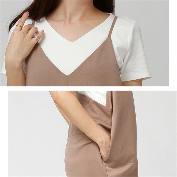 サロペット コーデ 春 キャミソール オールインワン サロペット パンツ レディース ワイドパンツ 春夏 ガウチョパンツ 春 きれいめ キャミワンピース マタニティー ワンピース キャミワンピ ロング スカーチョ 20代 30代 40代 50代 マタニティ 服 ゆったり 大きいサイズ フレアパンツ 大人 大きいサイズ 春夏 Ladies womans onepiece ブラック カーキ ネイビー ボルドー ミルキーベージュ