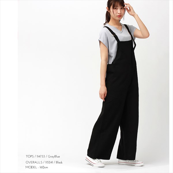 サロペット パンツ レディース リネンブレンド ベイカー ワイド サロペット 夏 無地 オーバーオール ボトムス ストラップ バックポケット カジュアル bottoms pants Ladies ラテカラー ブラック 黒 グレー ベージュ カーキ ネイビー テラコッタ 大人 20代 30代 40代 コーデ