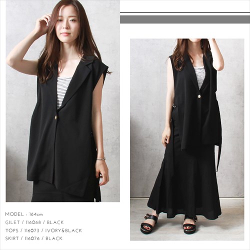 送料無料 梨地ポンチ サイドオープン ブレザーベスト ジレ レディース ショート丈 スリット レイヤード 春 夏 秋 冬 オフィスカジュアル かわいい お出かけ デート 楽ちん ゆったり Ladies 20代 30代 40代