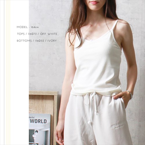 送料無料 テレコリブ カップ付き キャミソール レディース Vネック マルチボーダー インナー 春 夏 秋 オフィスカジュアル かわいい お出かけ デート 楽ちん ゆったり Ladies 20代 30代 40代