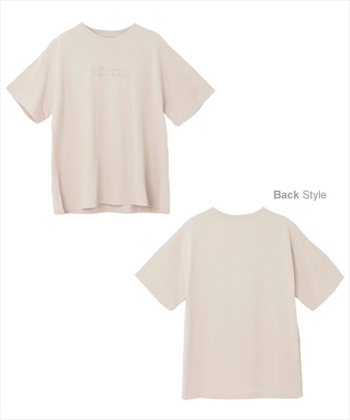 送料無料 Tシャツ 半袖 ロゴ コットン 綿100% ロゴ刺繍 トップス カットソー