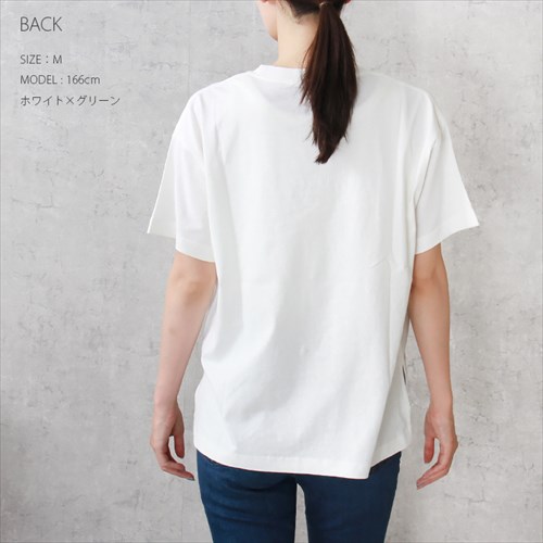 送料無料 Tシャツ 半袖 ロゴ コットン 綿100% ロゴ刺繍 トップス カットソー レディース クルーネック サイドスリット ベーシック オーバーサイズ 体型カバー S/Mサイズ 春 夏 秋 おしゃれ カジュアル かわいい お出かけ デート 楽ちん ゆったり Ladies 20代 30代 40代