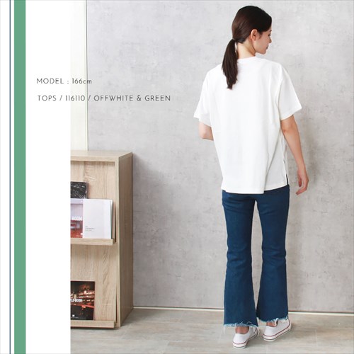 送料無料 Tシャツ 半袖 ロゴ コットン 綿100% ロゴ刺繍 トップス カットソー レディース クルーネック サイドスリット ベーシック オーバーサイズ 体型カバー S/Mサイズ 春 夏 秋 おしゃれ カジュアル かわいい お出かけ デート 楽ちん ゆったり Ladies 20代 30代 40代