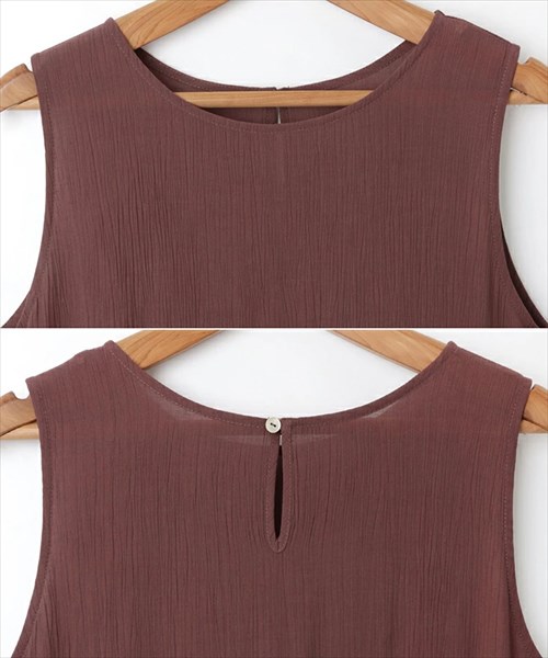 送料無料 シアー 楊柳 ノースリーブ ティアード ワンピース レディース サイドポケット 体型カバー ボリューム感 春 夏 秋 オフィスカジュアル かわいい お出かけ デート 楽ちん ゆったり Ladies 20代 30代 40代