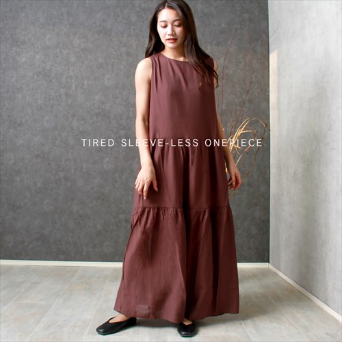 送料無料 シアー 楊柳 ノースリーブ ティアード ワンピース レディース サイドポケット 体型カバー ボリューム感 春 夏 秋 オフィスカジュアル かわいい お出かけ デート 楽ちん ゆったり Ladies 20代 30代 40代