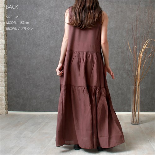 送料無料 シアー 楊柳 ノースリーブ ティアード ワンピース レディース サイドポケット 体型カバー ボリューム感 春 夏 秋 オフィスカジュアル かわいい お出かけ デート 楽ちん ゆったり Ladies 20代 30代 40代
