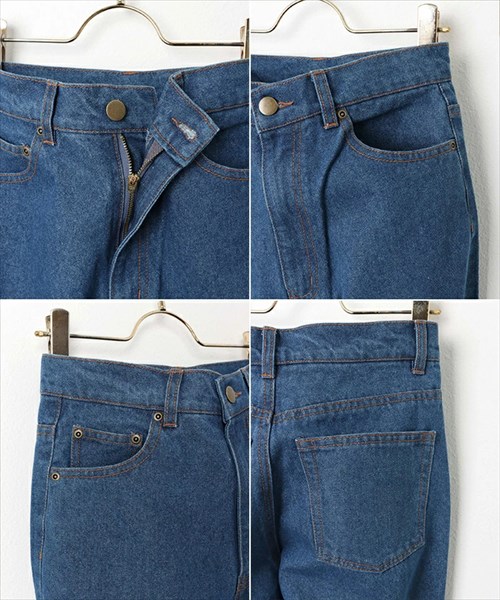 送料無料 裾フリンジ デニム ワイドパンツ レディース ハイウエスト フロントボタン ジップ コットン ナチュラル 抜け感 M/Lサイズ 春 夏 秋 冬 オフィスカジュアル かわいい お出かけ デート 楽ちん ゆったり Ladies 20代 30代 40代