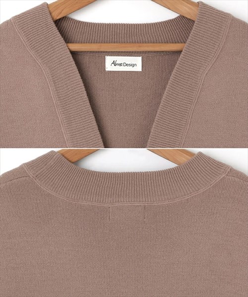 送料無料 ジャガード編み 深Vネック ニット ワンピース レディース 長袖 カジュアル サイドスリット トレンド感 春 秋 冬 オフィスカジュアル かわいい お出かけ デート 楽ちん ゆったり Ladies 20代 30代 40代