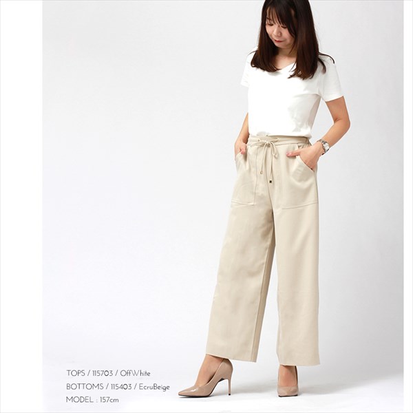 ワイドパンツ レディース 秋冬 きれいめ ドロスト ゴールドパーツ ベイカーパンツ リブパンツ 冬 ゆったり ウエストゴム 春 ドローストリング ゆったり 黒 Ladies bottoms pants ブラック ホワイト ベージュ グレージュ モカブラウン ネイビー カーキ 大人 20代 30代 40代 コーデ