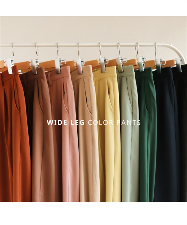 センタープレス ワイドパンツ ウエストゴム センタープレスパンツ ワイドパンツ レディース