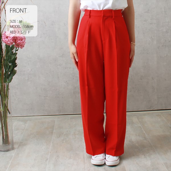センタープレス ワイドパンツ ウエストゴム センタープレスパンツ レディース ワイド パンツ とろみ素材 上品 フロントホック バックポケット ボトムス 体型カバー おしゃれ おすすめ かわいい 可愛い オフィスカジュアル お出かけ デート 楽ちん ゆったり Ladies bottoms pants ブラック 黒 ブラウン グリーン イエロー 20代 30代 40代 春新作 OR 新作 大人 コーデ 春新作 OR 新作